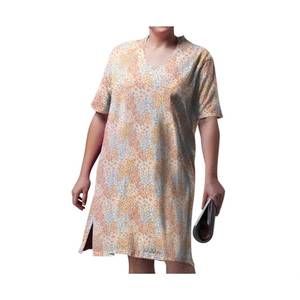 NEW ON THE PLUS SIDE cotton ultra soft short sleeve sleep tee - plus in ditzy pa